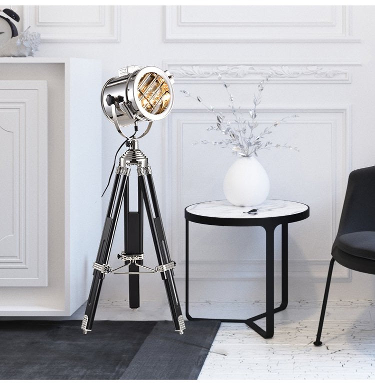 Lights Lamp Shades Stainless Steel Tripod Design Floor Lamp