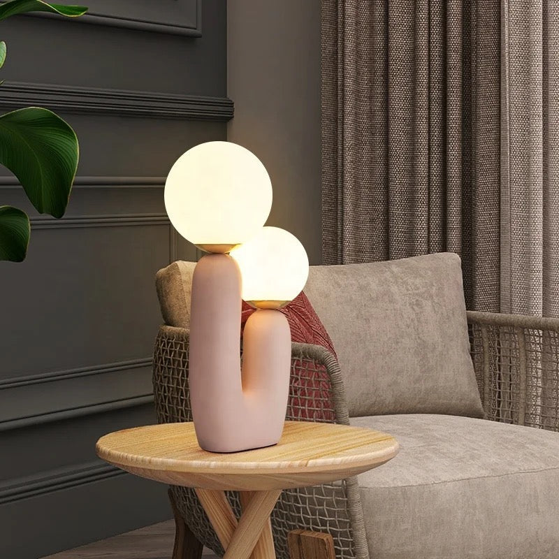 Table Lamps Pink Modern Cactus Shape Design Lighting Table Light