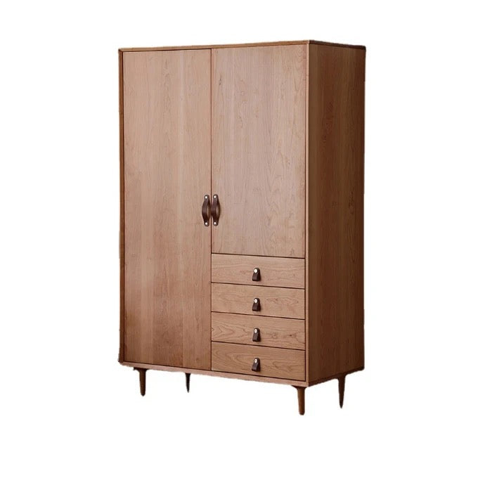 Wardrobe Bedroom Furniture Nordic Style Japanese Cherry Solid Wood Bedroom Wardrobe