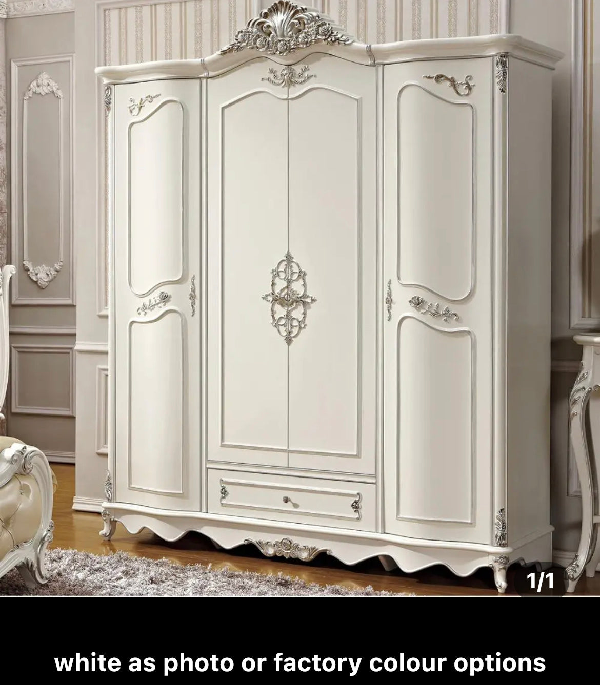 Wardrobe Bedroom Luxury 4 Doors Wooden Wardrobe Modern European Design Bedroom Furniture