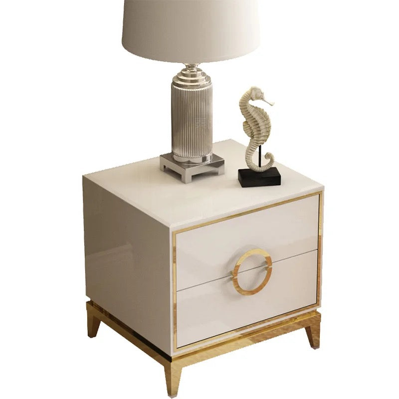 Bedside Cabinets Light Luxury Bedroom Painted Solid Wood Small Cabinet