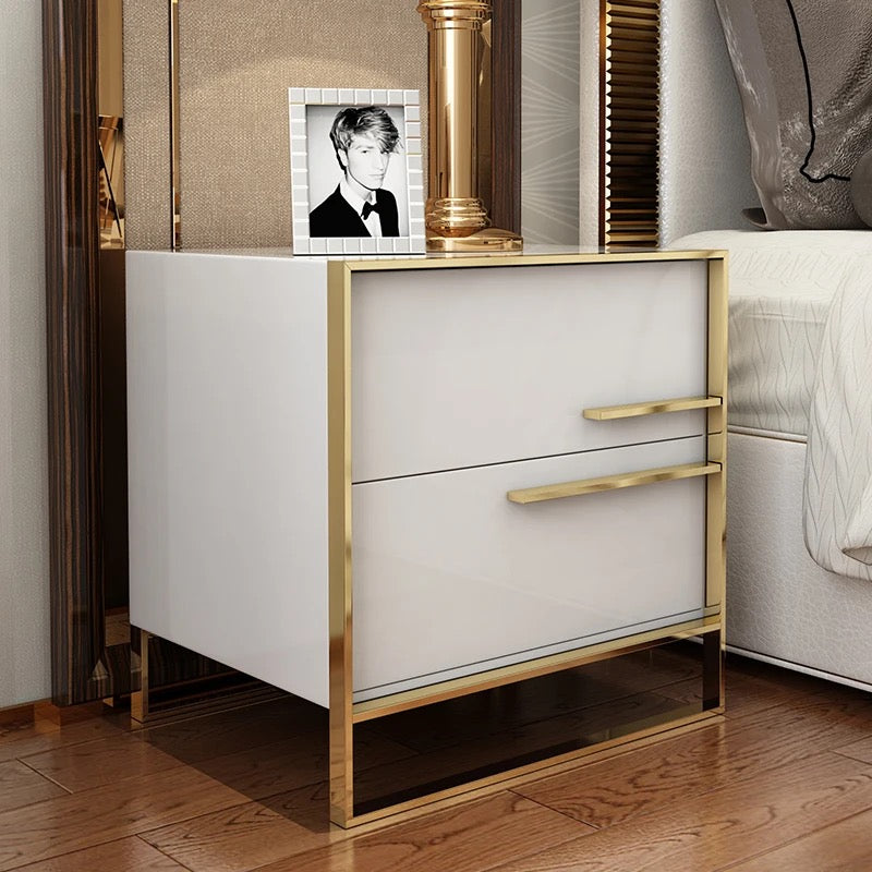 Bedside Cabinets Light Luxury Bedroom Painted Solid Wood Small Cabinet