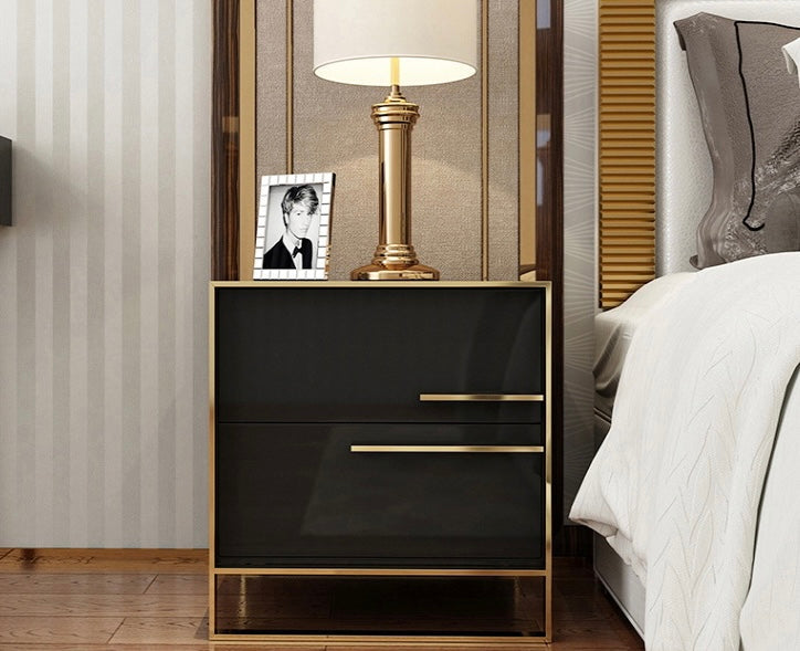 Bedside Cabinets Light Luxury Bedroom Painted Solid Wood Small Cabinet