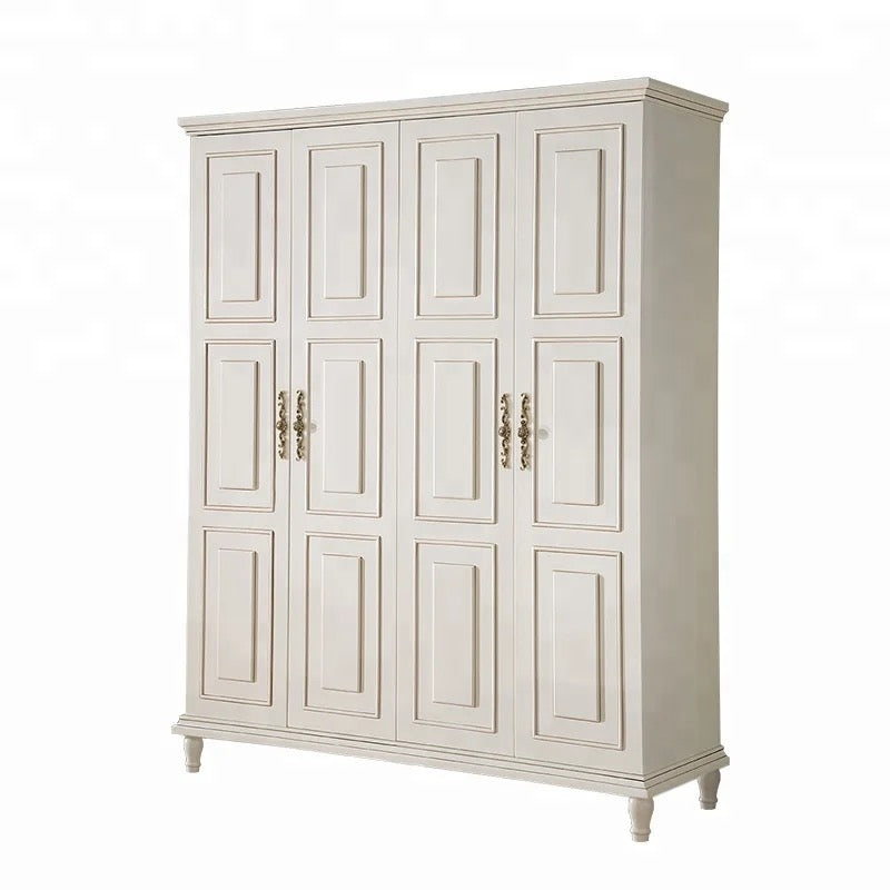 Wardrobe Bedroom Furniture Modern French Design Solid Wood Home Furniture Wardrobe