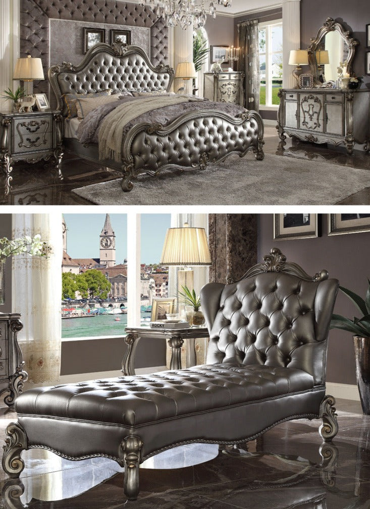 Bedroom Sets American Luxury Master Bedroom Furniture High End Baroque Design Double Leather Bed Set