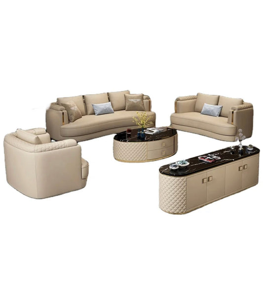 3+2+1 Seater Sofa Set Luxury Chesterfield Style Italian Design Curved Living Room Modular Sofas