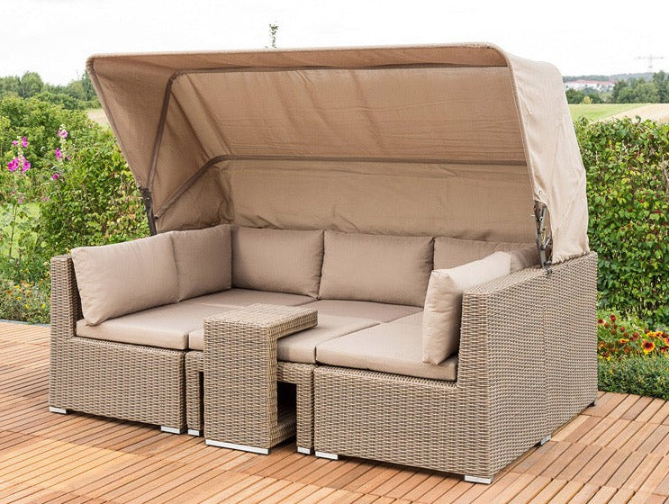 Outdoor Furniture Set Balcony Wicker Set Handmade Rattan Aluminum Frame Garden Furniture