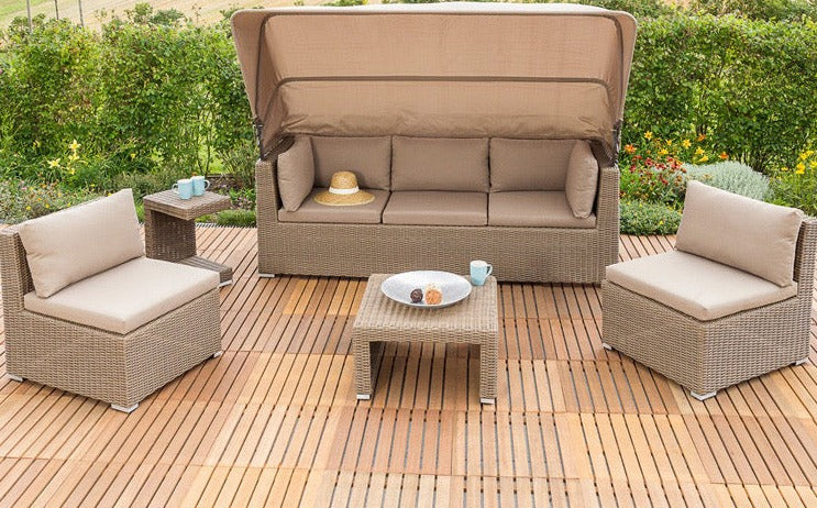 Outdoor Furniture Set Balcony Wicker Set Handmade Rattan Aluminum Frame Garden Furniture