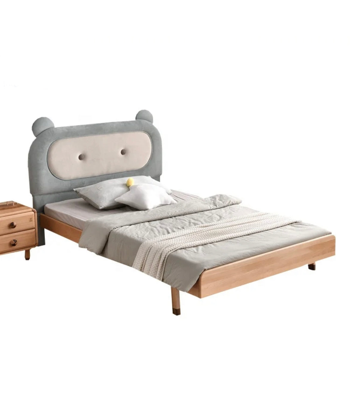 Kids Bed New Style Creative Natural Color Bedroom Furniture Solid Wood Children Bed