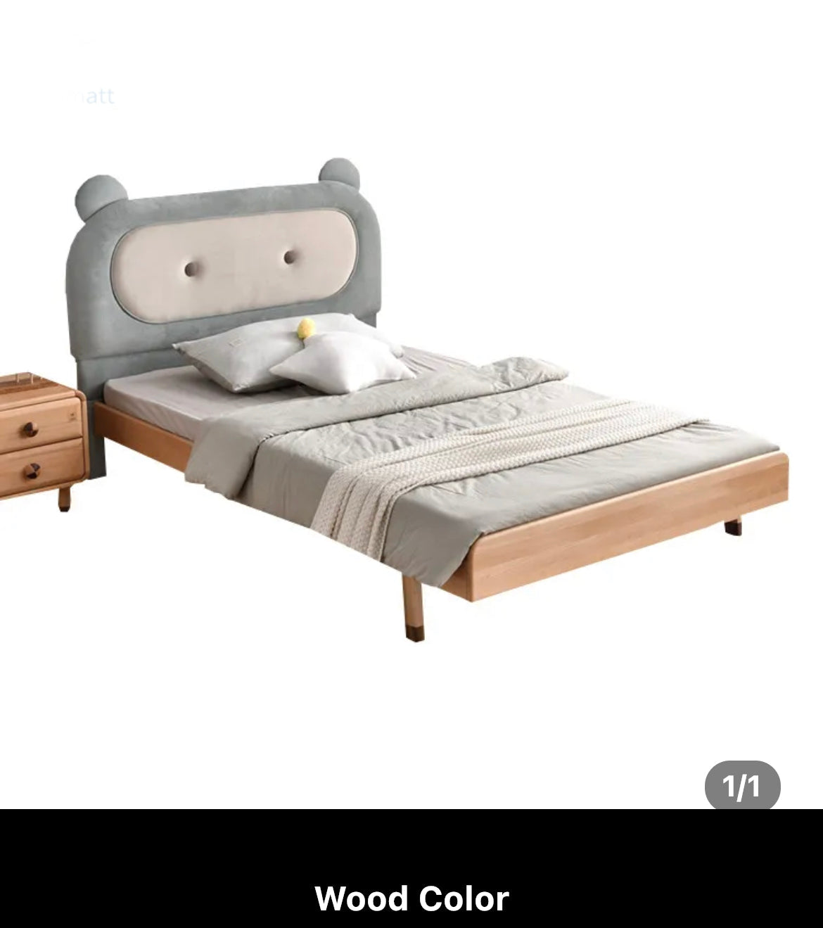 Kids Bed New Style Creative Natural Color Bedroom Furniture Solid Wood Children Bed