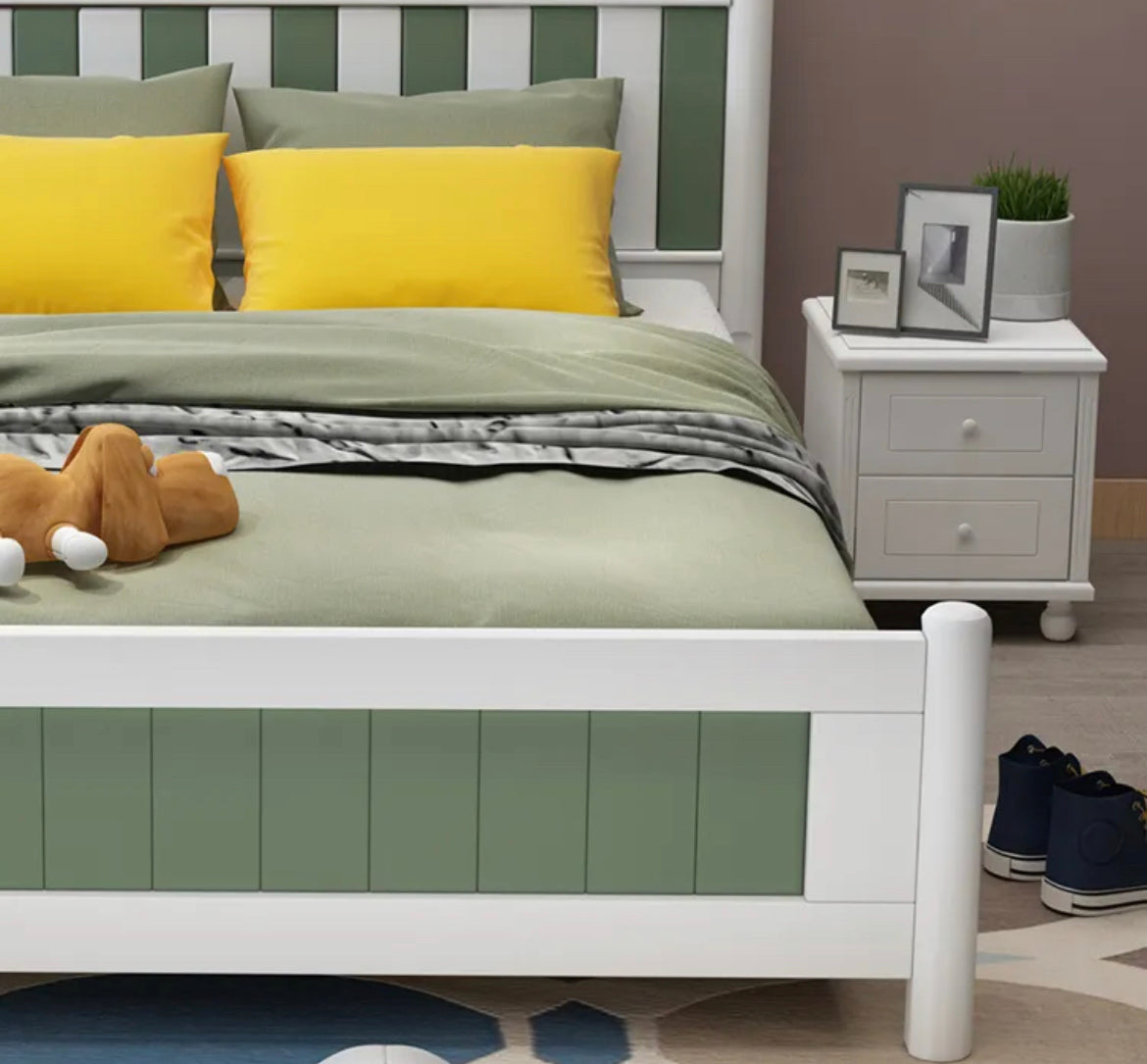 Kids Bed Modern Bedroom Furniture Set Frame Room Single Children Bed