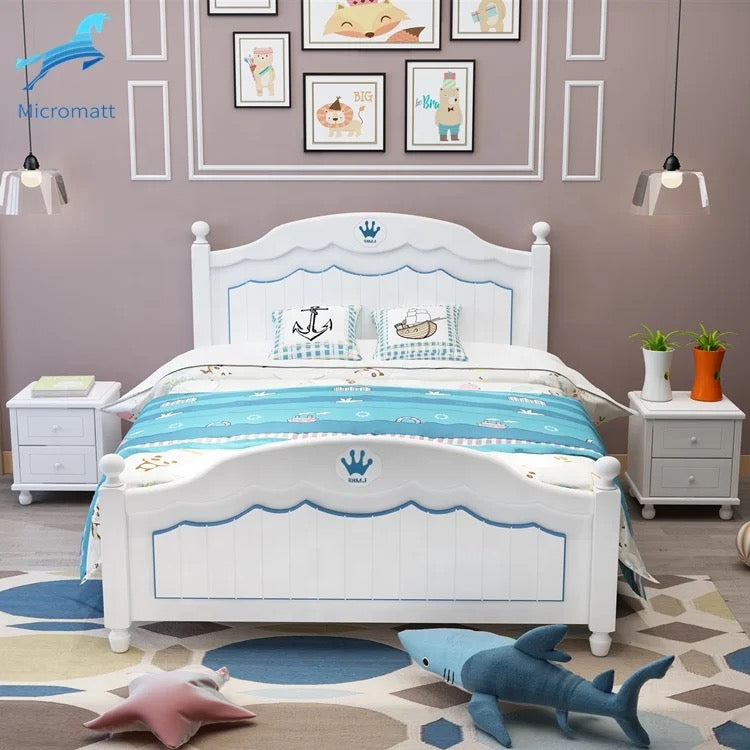 Kids Bed Solid Wood Luxury Bedroom Furniture Set Children Bed