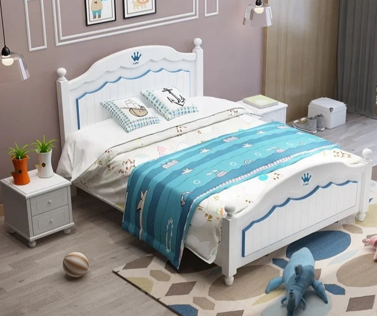 Kids Bed Solid Wood Luxury Bedroom Furniture Set Children Bed