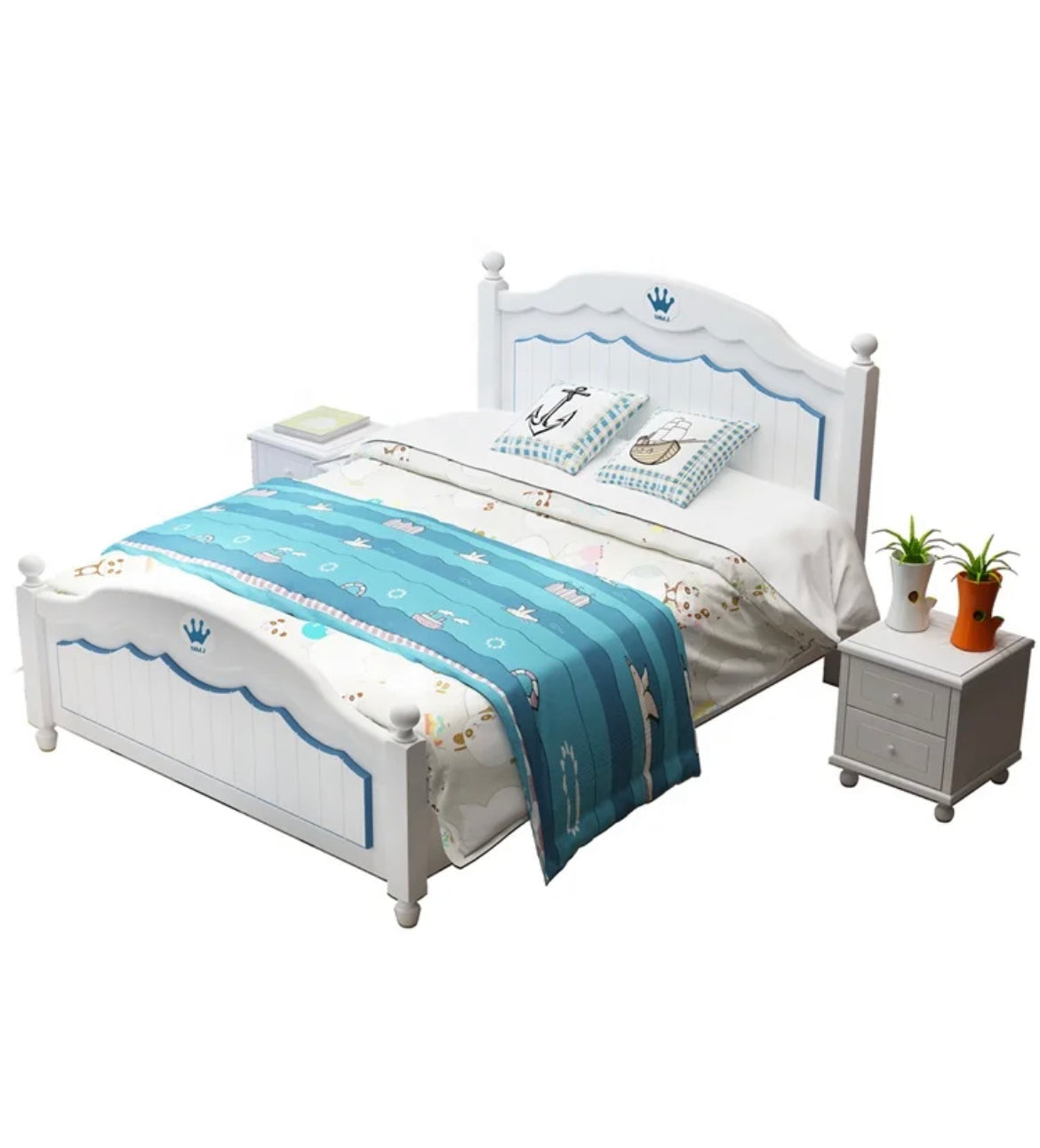 Kids Bed Solid Wood Luxury Bedroom Furniture Set Children Bed