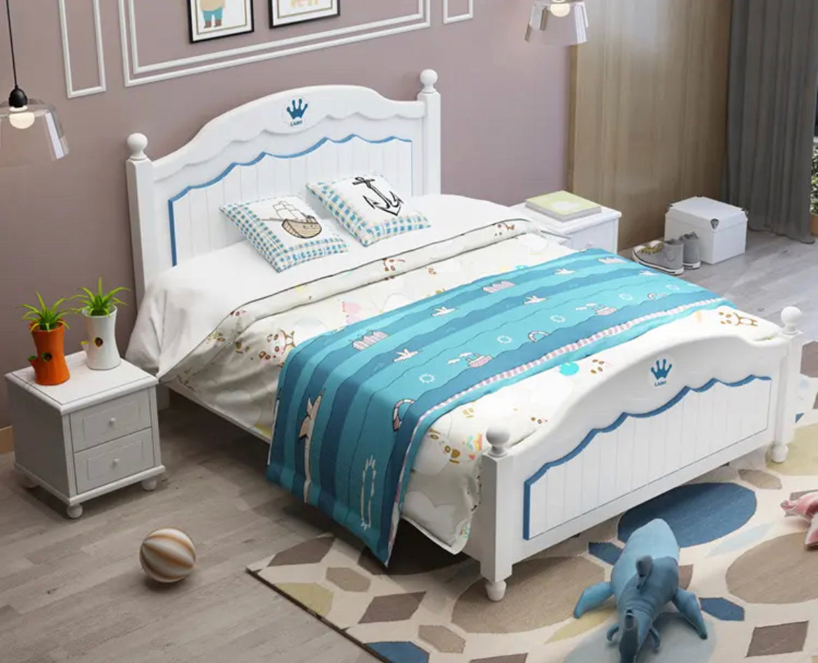 Kids Bed Solid Wood Luxury Bedroom Furniture Set Children Bed