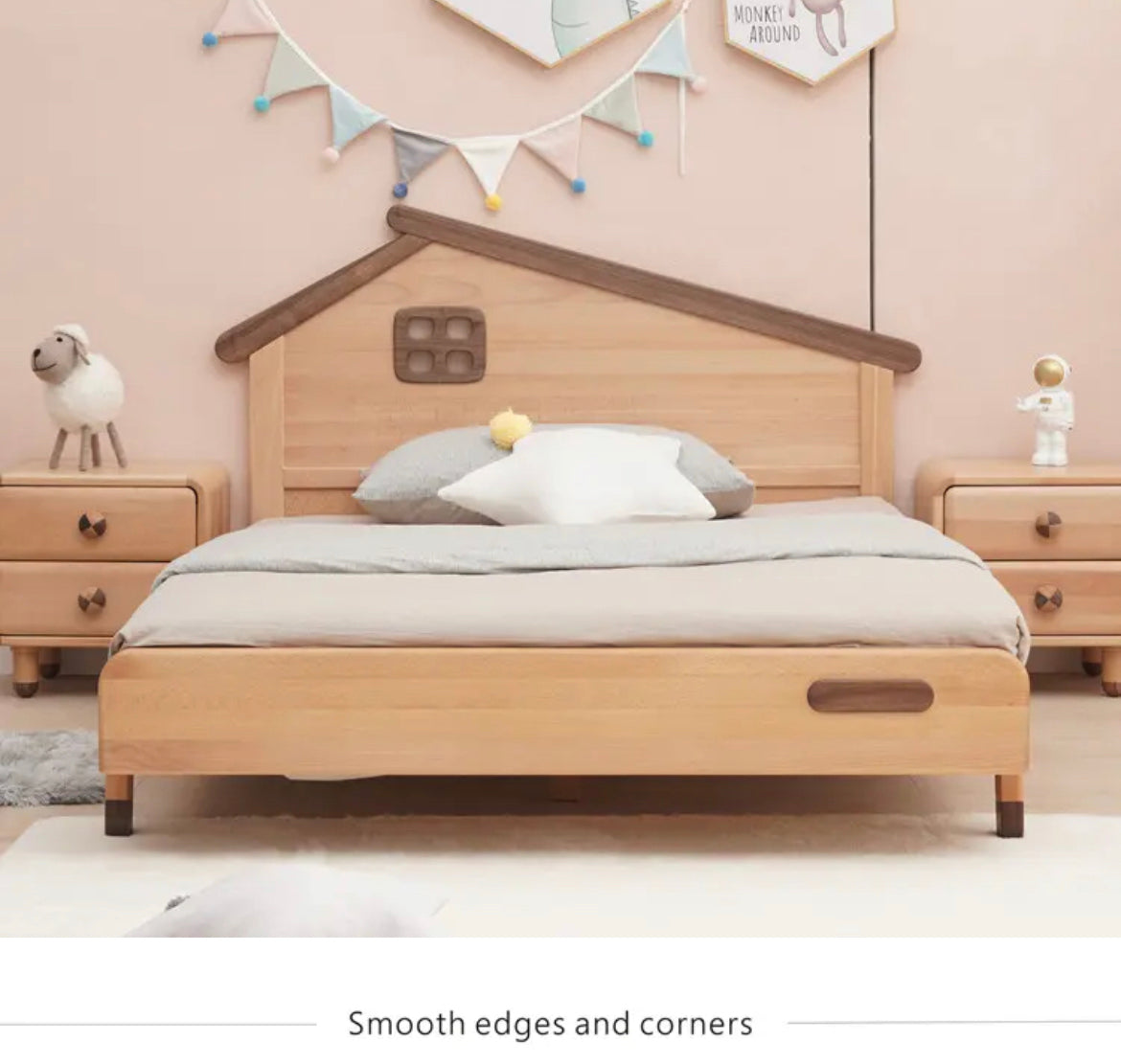 Kids Bed American Bedroom Furniture Style Environment Natural Color Kids Bed