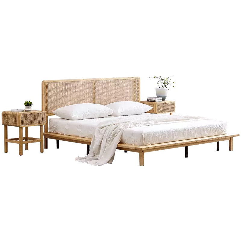 Bedroom Furniture Set Modern Nordic Vintage French Marte Rattan Cane Wicker Wood Furniture