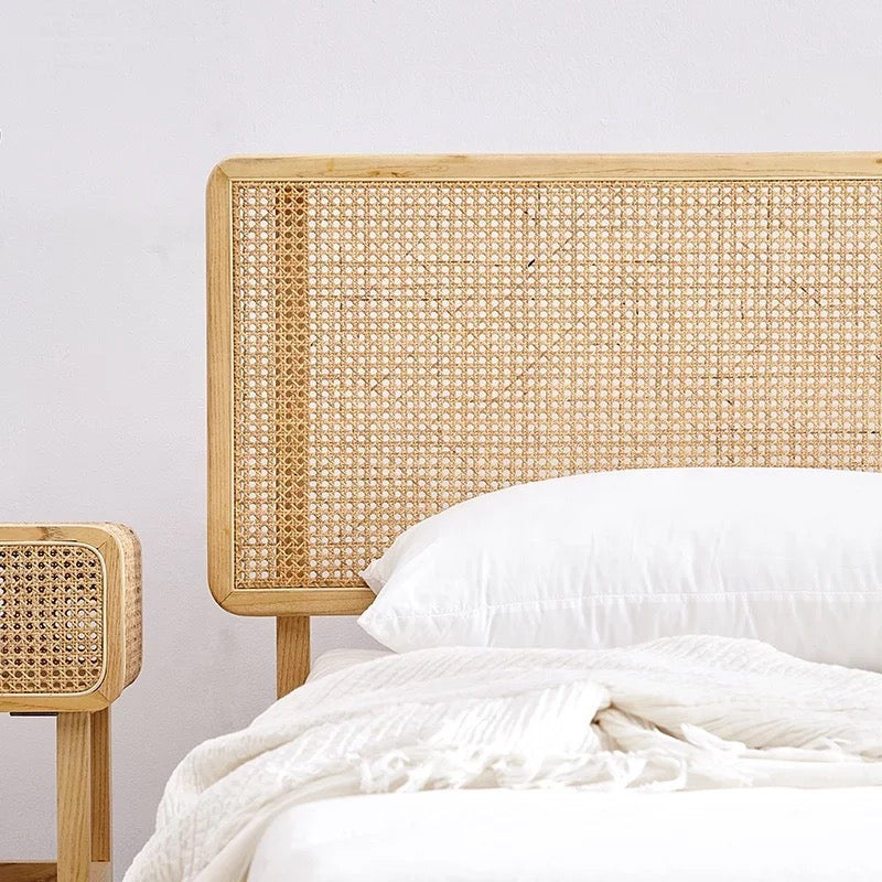 Bedroom Furniture Set Modern Nordic Vintage French Marte Rattan Cane Wicker Wood Furniture