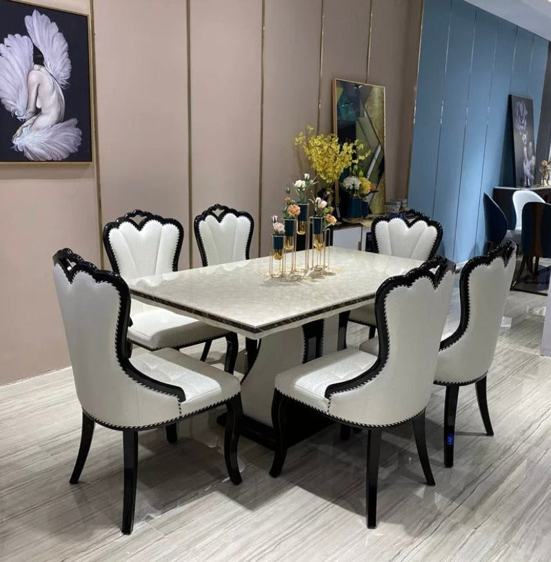 Dining Table Set Modern Design Luxury Esstisch Marble Dining Table Set