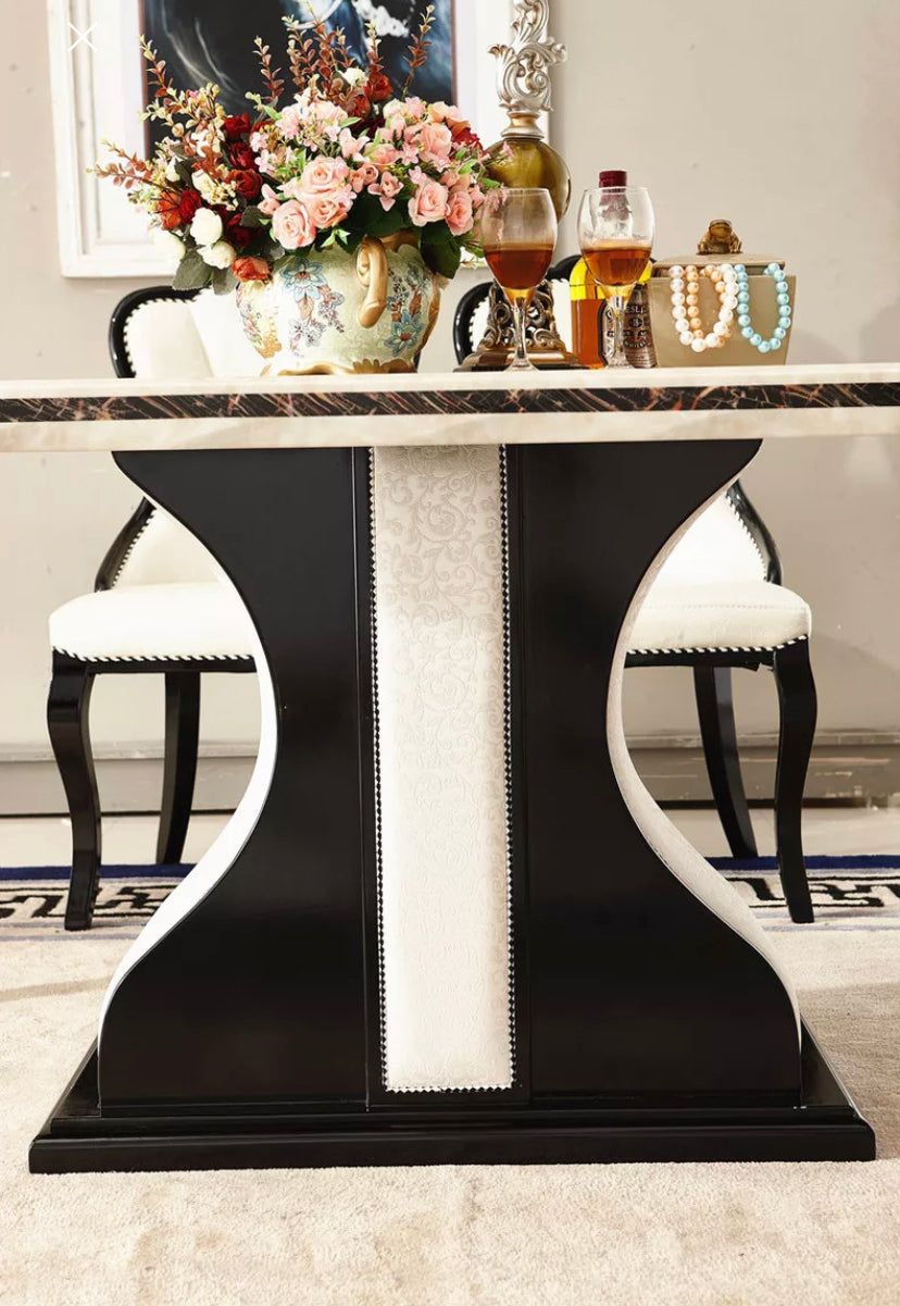 Dining Table Set Modern Design Luxury Esstisch Marble Dining Table Set