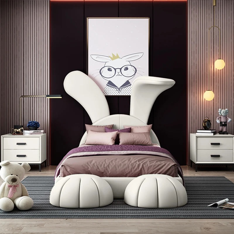 Kids Bedroom Bed High Quality Leather Cute Children's Bedroom Bed Set