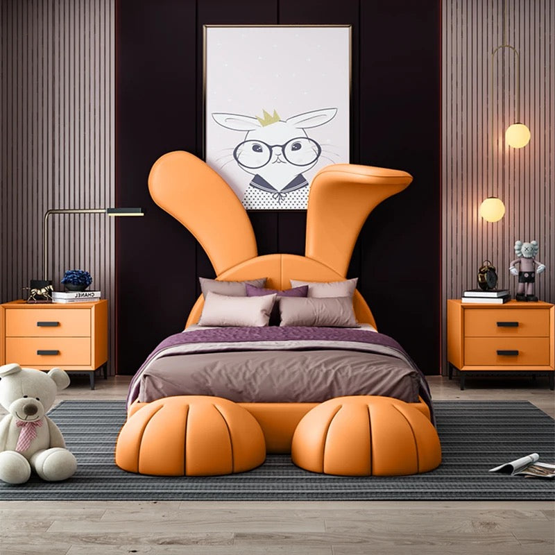 Kids Bedroom Bed High Quality Leather Cute Children's Bedroom Bed Set