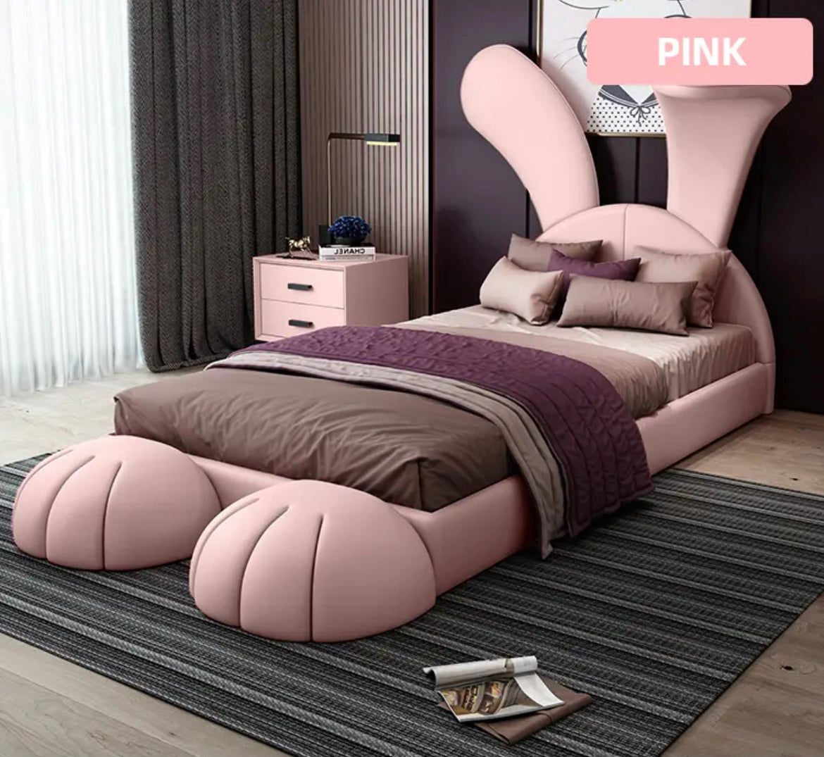 Kids Bedroom Bed High Quality Leather Cute Children's Bedroom Bed Set