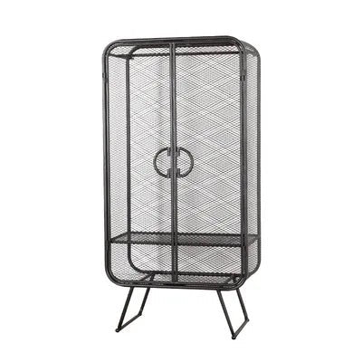 Wardrobe Nordic Wrought Iron Grid Golden Single Wardrobe Clothing Display Cabinet