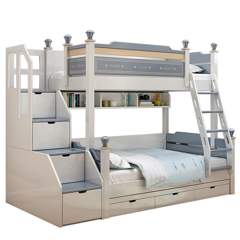 Children's Bedroom Furniture Set Youth Bunk Bed With Storage Kids Complete Bedroom