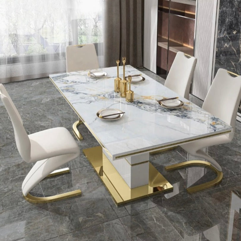 Dining Table Set Luxury Mermaid Bright Slate Esstisch Living Room Furniture Sets