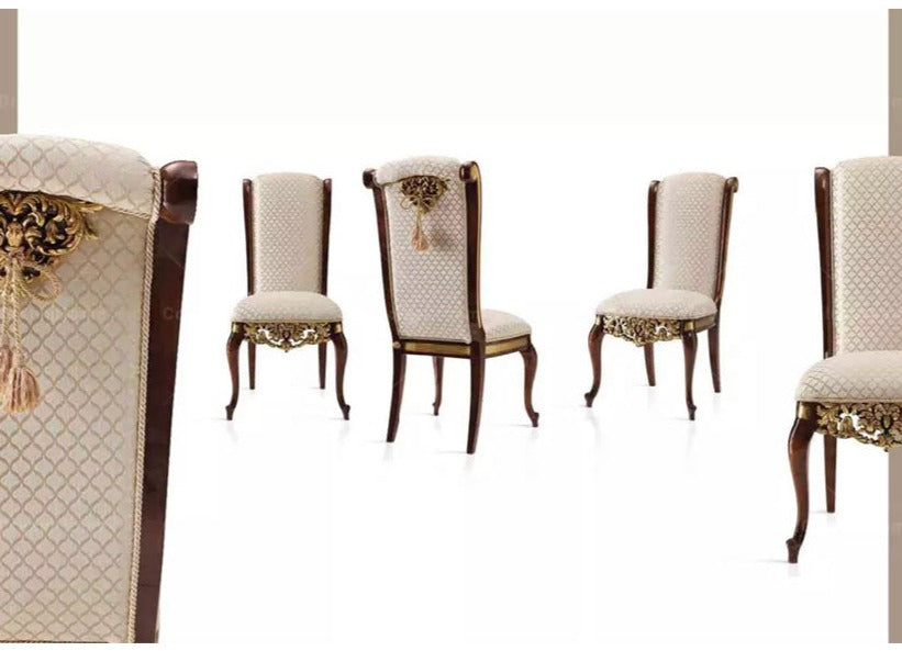 French Antique Dining Room Furniture Set Baroque Design Luxury Villa Dining Table Set