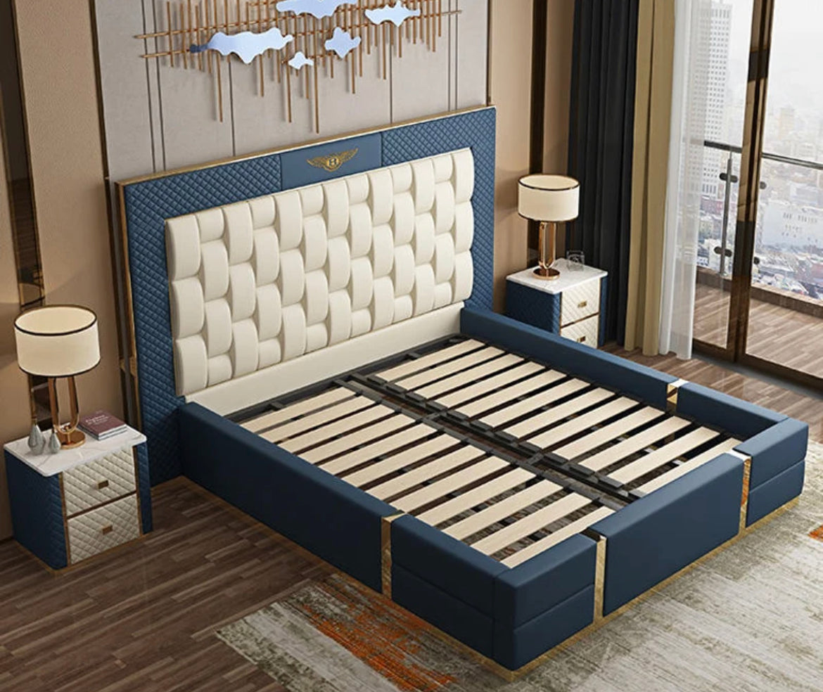 Bedroom Furniture Set Modern Upholstery Fabric Bed Luxury Italian Design Bedroom Set