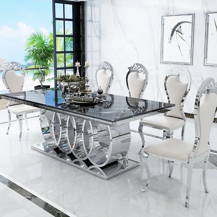 Dining Table Gold Stainless Steel Esstisch Luxury Dining Room Tables 