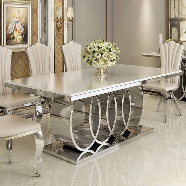 Dining Table Gold Stainless Steel Esstisch Luxury Dining Room Tables 