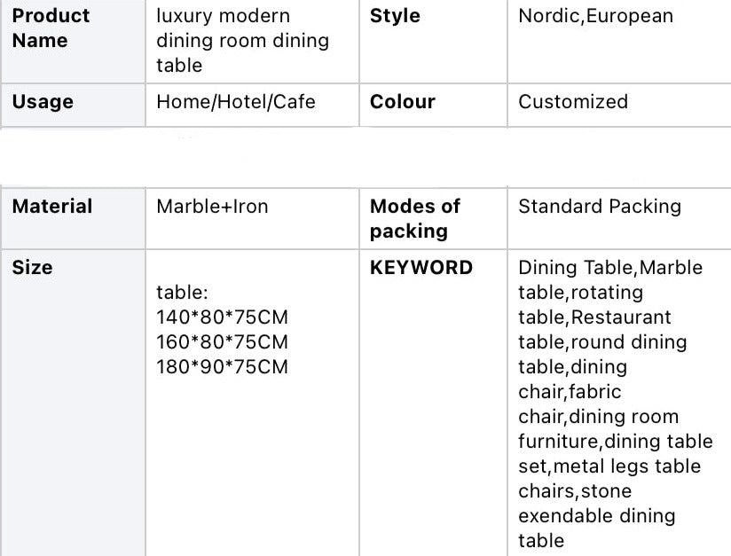 Dining Table Luxury Modern Dining Room Dining Table Set Living Room Esszimmertisch 