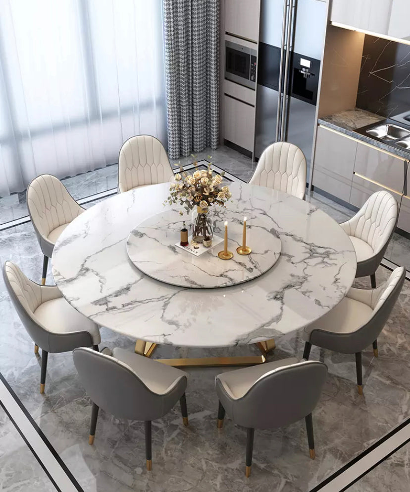 Round Dining Table Rotating Dining Marble Table Living Room Esstisch 