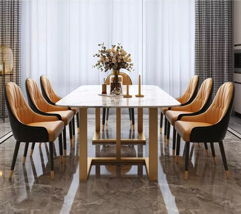 Dining Table New Marble Dinner Table Set 8 Seater Table Plus 6 Chairs Set