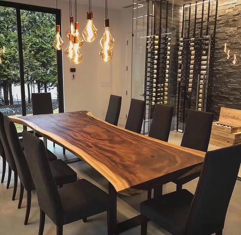 Dining Table Modern Solid Walnut Wood Esstisch Dining Room Table