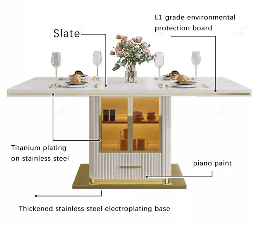 Dining Table Modern Minimalist Light Luxury Living Room Furniture Esszimmertisch