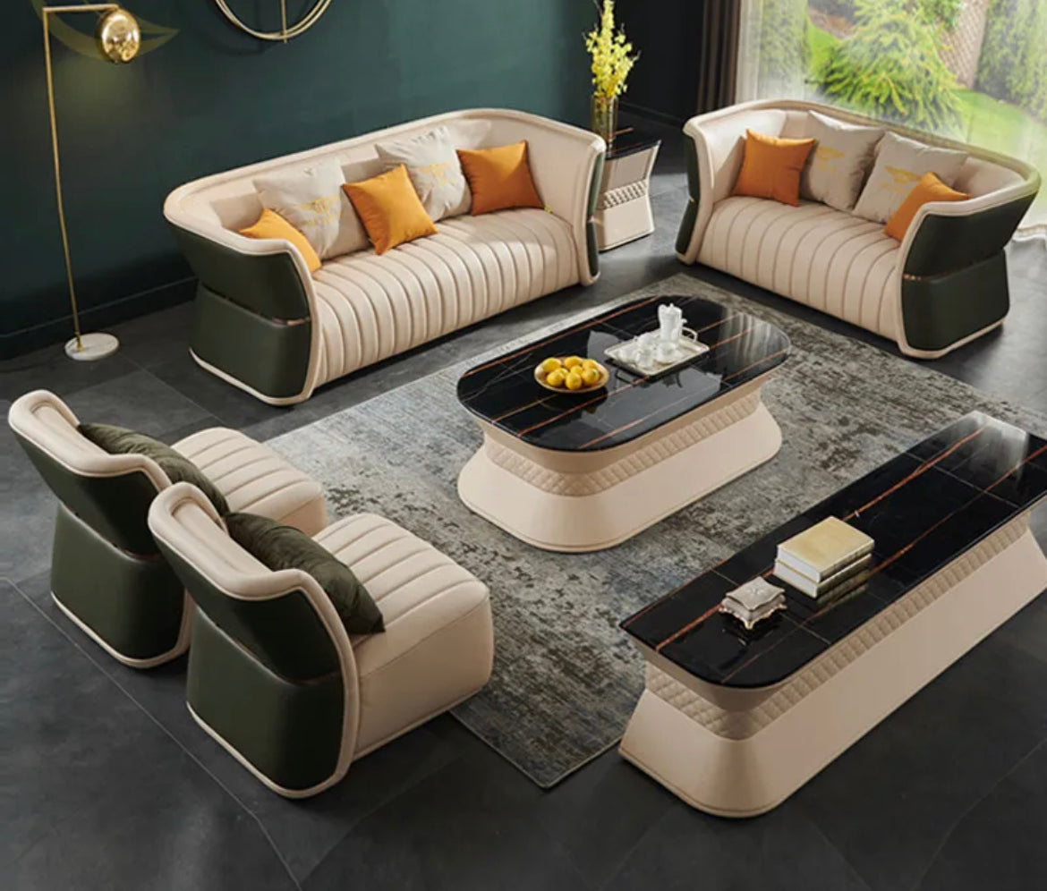 3+2+1 Seater Sofa Set America Luxury Leather Sofa Living Room Furniture Sectional Sofas