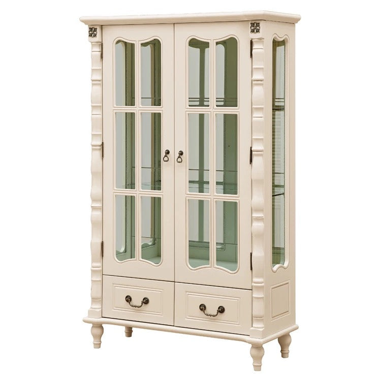 Display Cabinet American Style Luxury Living Room Furniture Wood Wine Bar Cabinet