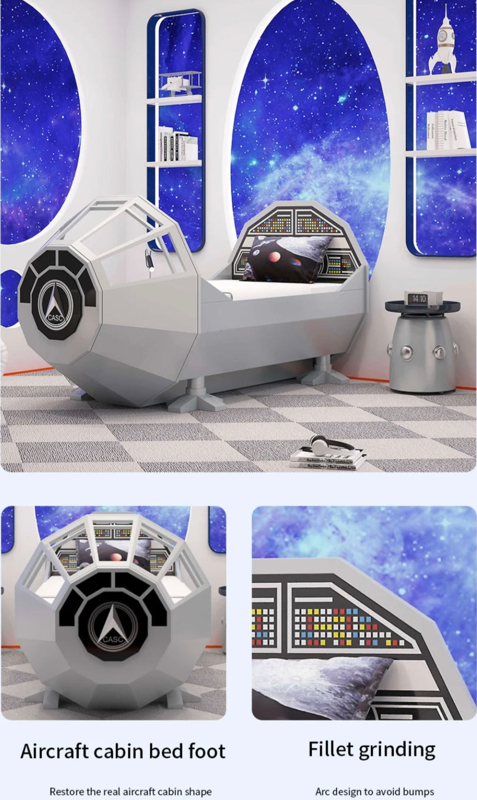 Kids Bed Creative Childrens Bedroom Furniture Space Ship Design Kids Beds