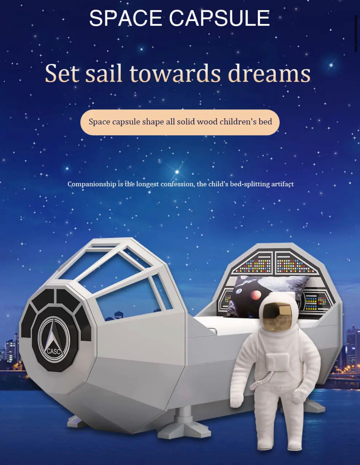 Kids Bed Creative Childrens Bedroom Furniture Space Ship Design Kids Bed