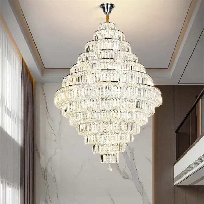 Chandelier Modern Luxury Crystal Light Villa Duplex Living Room Chandeliers