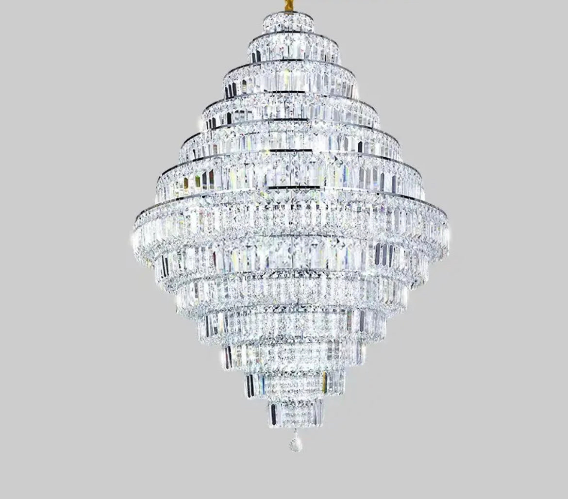 Chandelier Modern Luxury Crystal Light Villa Duplex Living Room Chandeliers