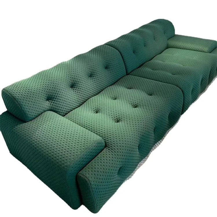 3-4 Seater Sofa Modern Minimalist Design Salon Sofas Dark Green Fabric Velvet Living Room Furniture