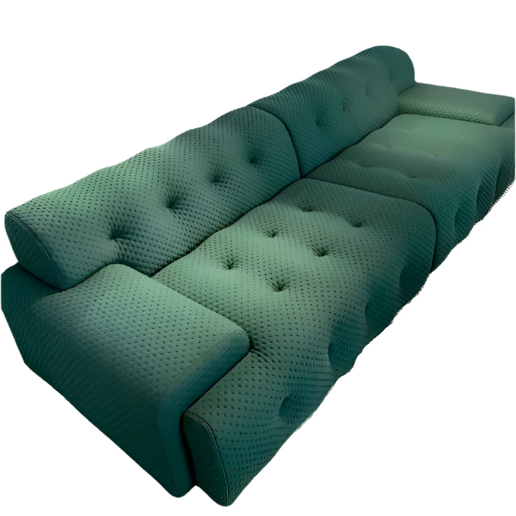 Modern 3-4 Seater Sofa Solid Wood Dark Green Fabric Velvet Salon Sofas Living Room Furniture