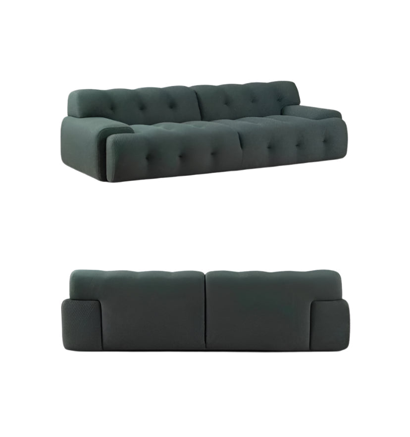 Modern 3-4 Seater Sofa Solid Wood Dark Green Fabric Velvet Salon Sofas Living Room Furniture