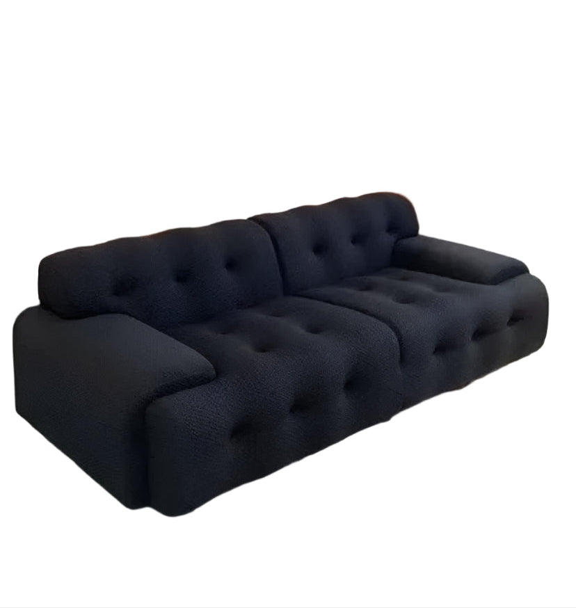 Modern 3-4 Seater Sofa Solid Wood Dark Green Fabric Velvet Salon Sofas Living Room Furniture