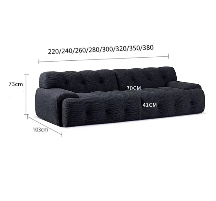 3-4 Seater Sofa Modern Minimalist Design Salon Sofas Dark Green Fabric Velvet Living Room Furniture